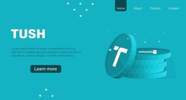 TUSH layout page. Web banner vector