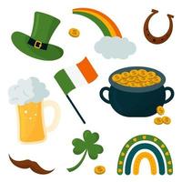 clip art collection for saint Patrick day vector