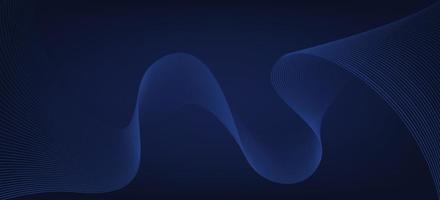 Abstract blue light lines on dark blue background. Geometric backdrop in optical art style. Vector illustration.