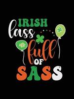 irish lass full of sass vector