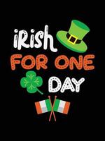 irish for one day vector