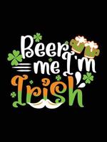 st. patrick's day typography colorful Irish quote vector Lettering t shirt design