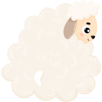 oveja está sentada sobre su espalda png