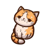 Super Cute and Funny Cat Png Elements Graphic