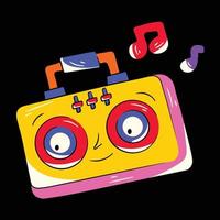 Trendy Radio Music vector