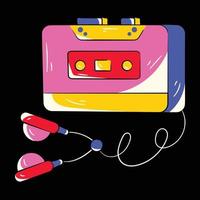 Trendy Cassette Player vector