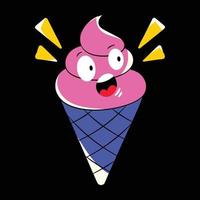 Trendy Ice Cone vector