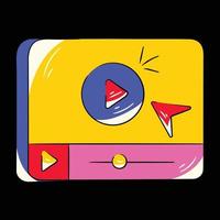 Trendy Video Player vector