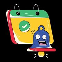 Trendy Reminder Concepts vector