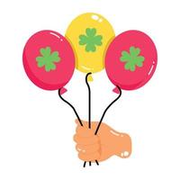 Trendy Patrick Balloons vector