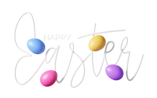 easter lettering white png