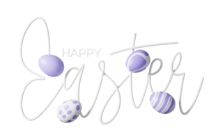 easter lettering white png