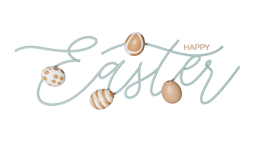 Ostern-Schriftzug 3d png