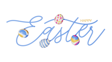 Ostern-Schriftzug 3d png