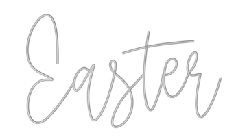 easter lettering silver png