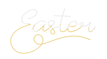 easter lettering 3d png