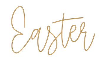 easter lettering gold png