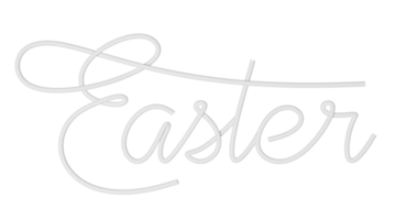 easter lettering white png