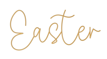 easter lettering gold png