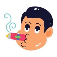 Trendy Smoker Concepts vector