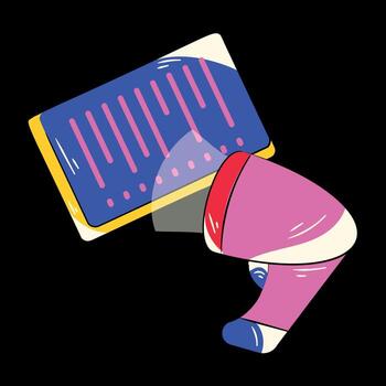 Trendy Barcode Reader vector