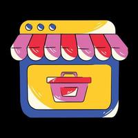 Trendy Shopping Website vector