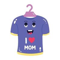 camisa de mamá de moda vector