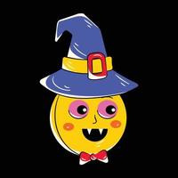 Trendy Witch Emoji vector