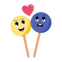 Trendy Valentine Lollipops vector