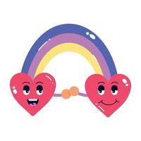 Trendy Love Rainbow vector