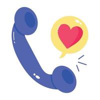 Trendy Romantic Call vector