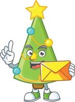 Christmas tree decoration cartoon vector