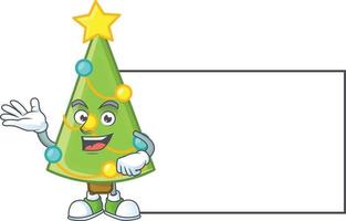 Christmas tree decoration cartoon vector