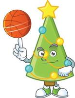 Christmas tree decoration cartoon vector