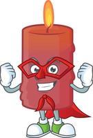 Red candle cartoon vector