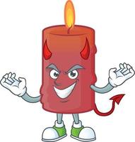 Red candle cartoon vector