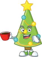 Christmas tree decoration cartoon vector