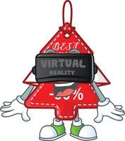 Christmas best price tag cartoon vector