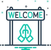 mix icon for welcome vector