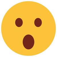 Flat color icon for emoji face. vector