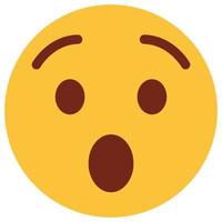 Flat color icon for emoji face. vector