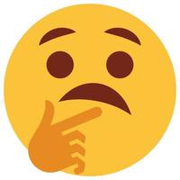Flat color icon for emoji face. vector