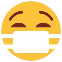 icono de color plano para cara emoji. vector