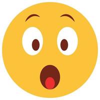 Flat color icon for emoji face. vector