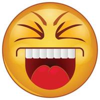 Gradient color icon for emoji face. vector