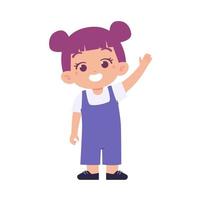 Happy little Kid Raising hand vector