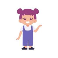 niña de la escuela primaria niños vector