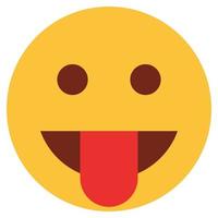 Flat color icon for emoji face. vector