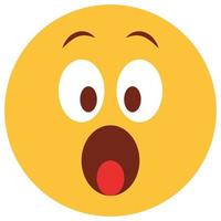 Flat color icon for emoji face. vector
