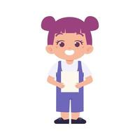 niña de la escuela primaria niños vector